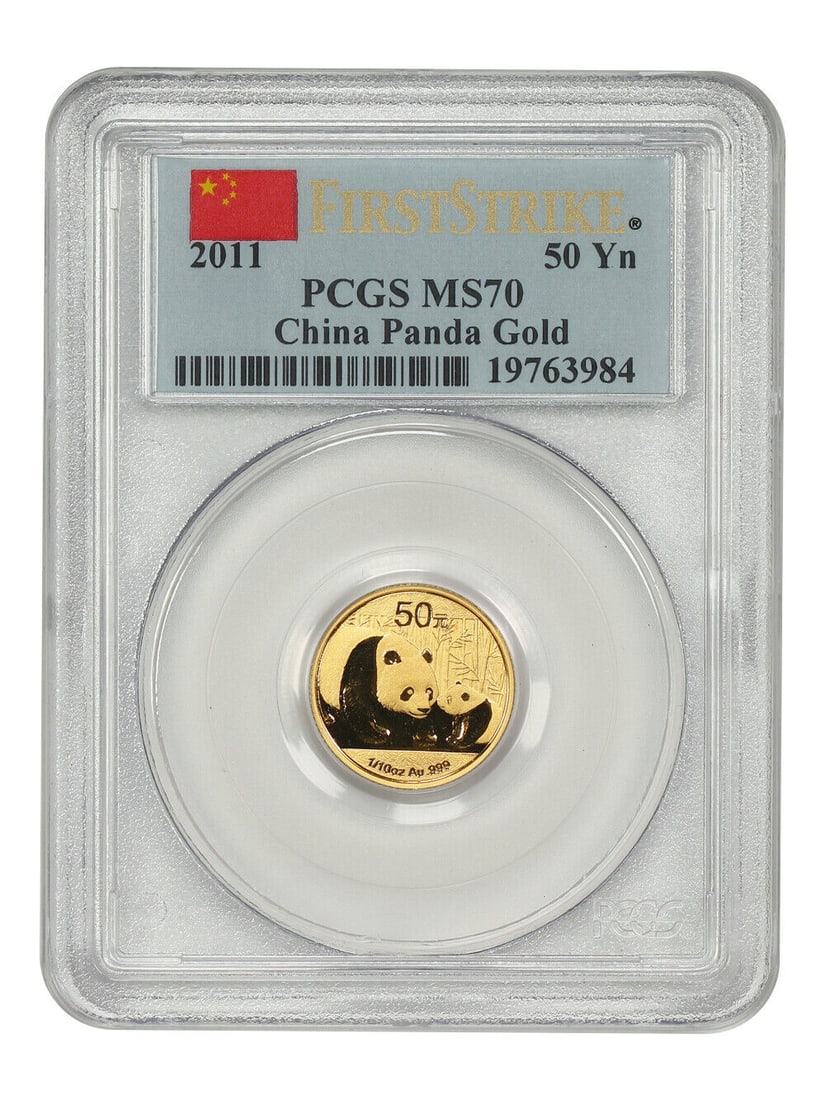2011 Gold Panda Coin 50Yn Uncertified Pre-Owned MS70: 2011 Gold Panda Coin 50Yn Uncertified Pre-Owned MS70 This 2011 China Gold Panda coin is a stunning piece, expertly crafted and featuring the iconic panda design. Certification: Uncertified. Certificat