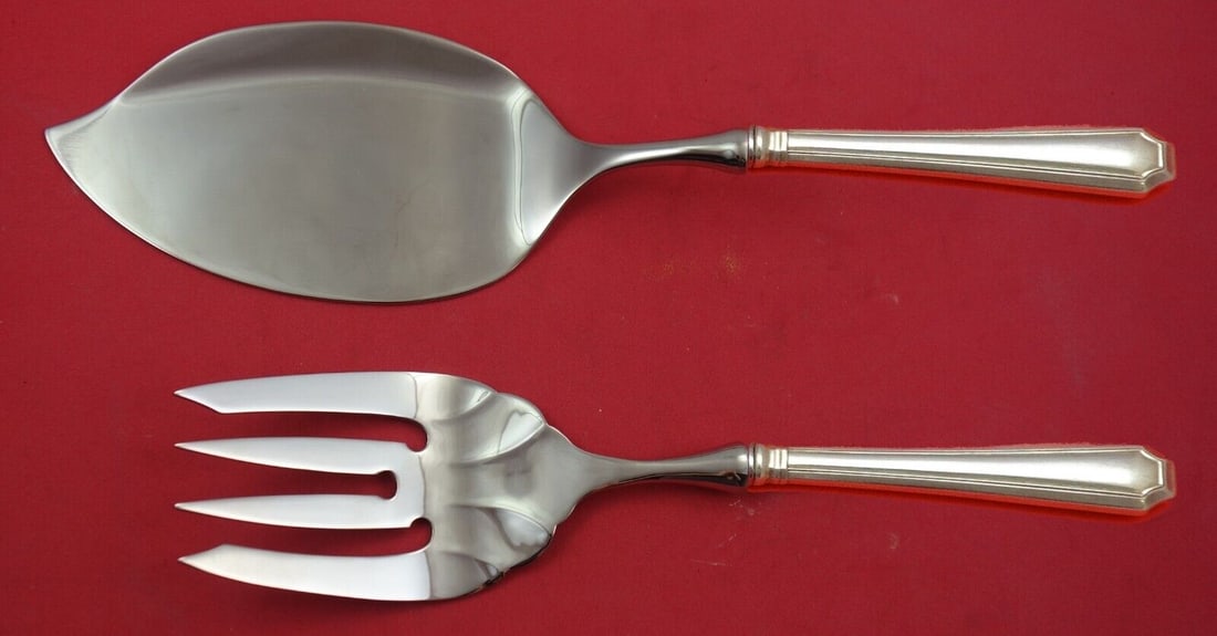 Gorham Fairfax Sterling Silver Salmon Serving Set, 2-Piece: Gorham Fairfax Sterling Silver Salmon Serving Set, 2-Piece Introducing the Fairfax by Durgin - Gorham Sterling Silver Salmon Serving Set, a stunning custom-made 2-piece set crafted in the elegant Fair