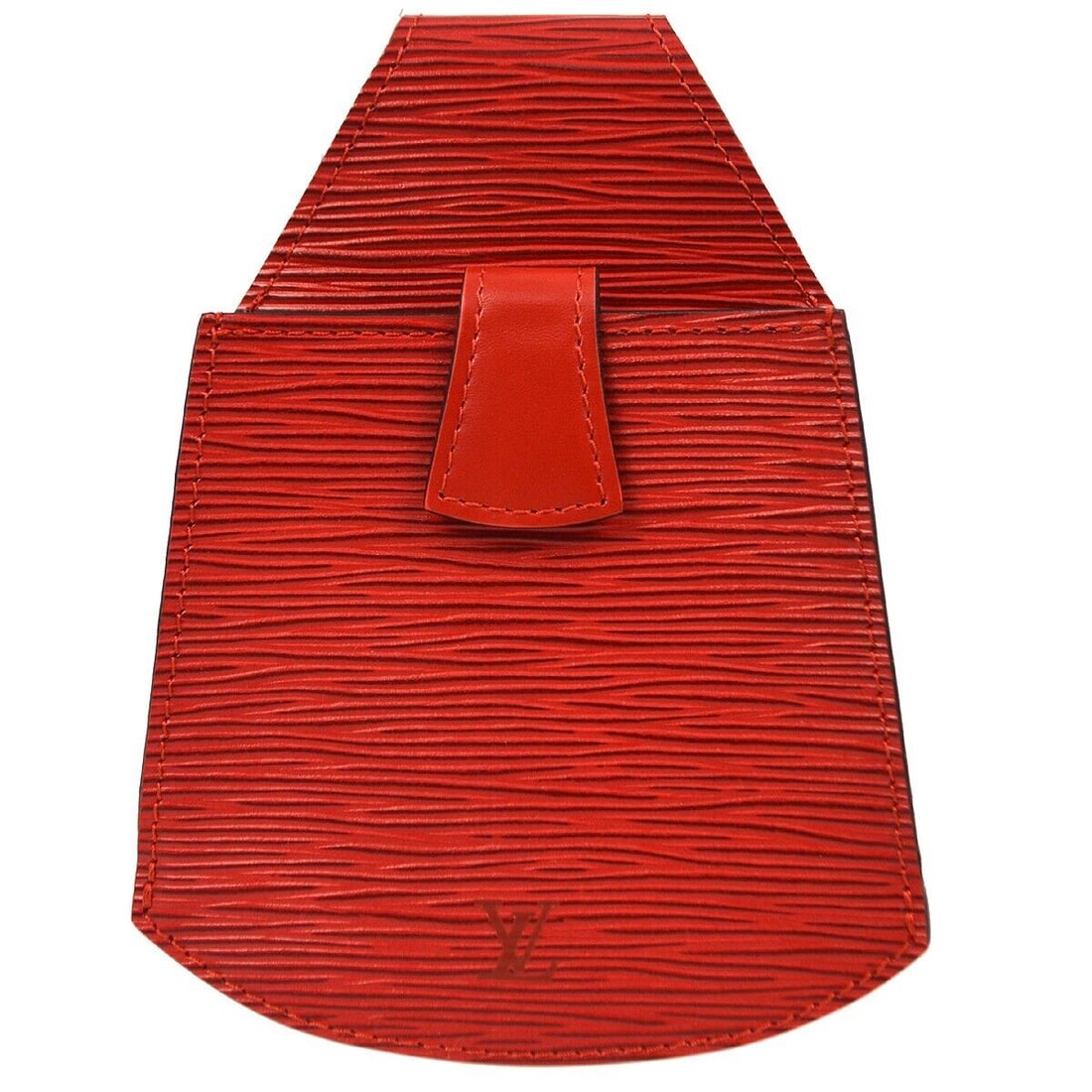 Louis Vuitton Red Epi Leather Sherwood Clutch Pouch with Detachable Strap: Louis Vuitton Red Epi Leather Sherwood Clutch Pouch with Detachable Strap This Louis Vuitton Red Epi Sherwood Pouch (M52907) showcases a vibrant red Epi leather exterior. The pouch features a button c