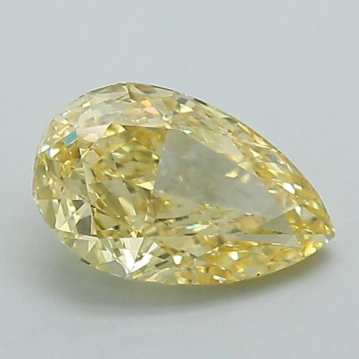 Loose Diamond - PEAR 1.19ct Fancy Intense Yellow VS1: Loose Diamond - PEAR 1.19ct Fancy Intense Yellow VS1 Source: This is a real non-mined Diamond that has been grown in a lab Shape: PEAR Carats: 1.19 Color: Fancy Intense Yellow Certification: IGI Video