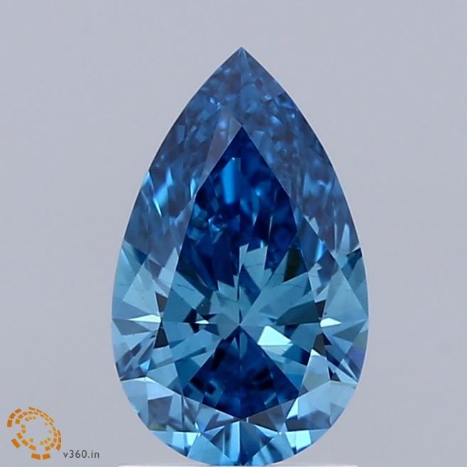 Loose Diamond - PEAR 1.03ct Fancy Vivid Blue VS2: Loose Diamond - PEAR 1.03ct Fancy Vivid Blue VS2 Source: This is a real non-mined Diamond that has been grown in a lab Shape: PEAR Carats: 1.03 Color: Fancy Vivid Blue Certification: IGI Video: