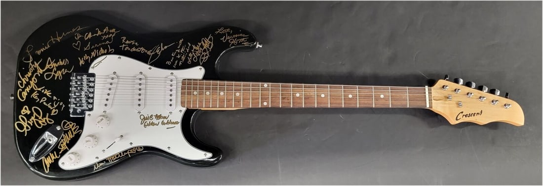Signed Guitar by Rhonda Jo Petty, Serena, Annie Sprinkle, Kitten Natividad, Sharon: Signed Guitar by Rhonda Jo Petty, Serena, Annie Sprinkle, Kitten Natividad, Sharon This is an original signed electric guitar featuring the autographs of notable adult film stars, including Rhonda Jo