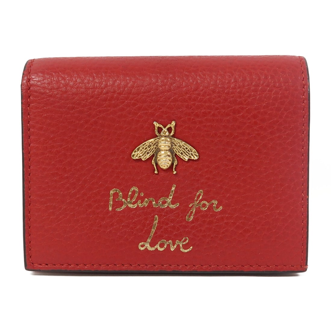 GUCCI GG GHW Double Sided Wallet Calfskin Leather Red: GUCCI GG GHW Double Sided Wallet Calfskin Leather Red This stunning double-sided wallet from GUCCI is crafted from high-quality calfskin leather in a vibrant red color. Featuring a striking bee emblem