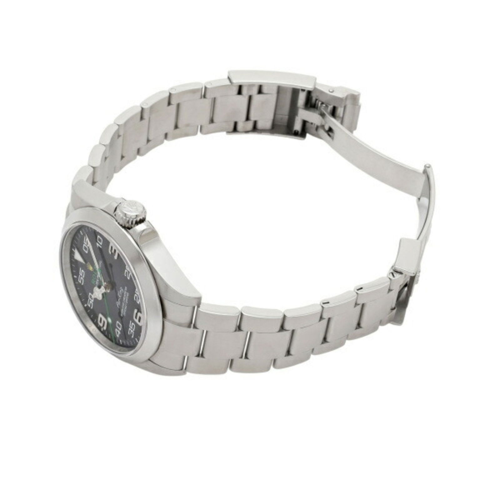 Rolex Air King Black Steel 40mm: Rolex Air King Black Steel 40mm This Rolex Air King is a classic men's wristwatch featuring a sleek black dial and robust stainless steel construction. With a case diameter of 40mm, this timepiece exu