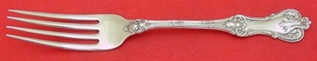 Federal Cotillion Sterling Silver Dinner Fork 7 1/2": Federal Cotillion Sterling Silver Dinner Fork 7 1/2" This exquisite dinner fork is crafted in the Federal Cotillion pattern by Frank Smith, showcasing a beautifully ornate handle. Made of high-quality