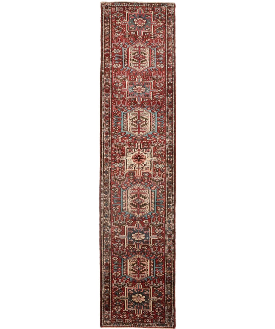 Semi-Antique Oriental Runner Rug Geometric Tribal Design 3'0 X 13'4 ft: Semi-Antique Oriental Runner Rug Geometric Tribal Design 3'0 X 13'4 ft This stunning semi-antique Oriental runner rug features a geometric tribal design that adds a touch of elegance to any hallway or