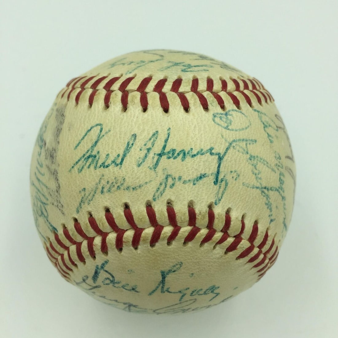 1958 All Star Game Team Signed Baseball JSA: 1958 All Star Game Team Signed Baseball JSA This beautiful 1958 All Star Game Team Signed Official American League (Harridge) Baseball features 29 signatures from legendary players, including Willie M