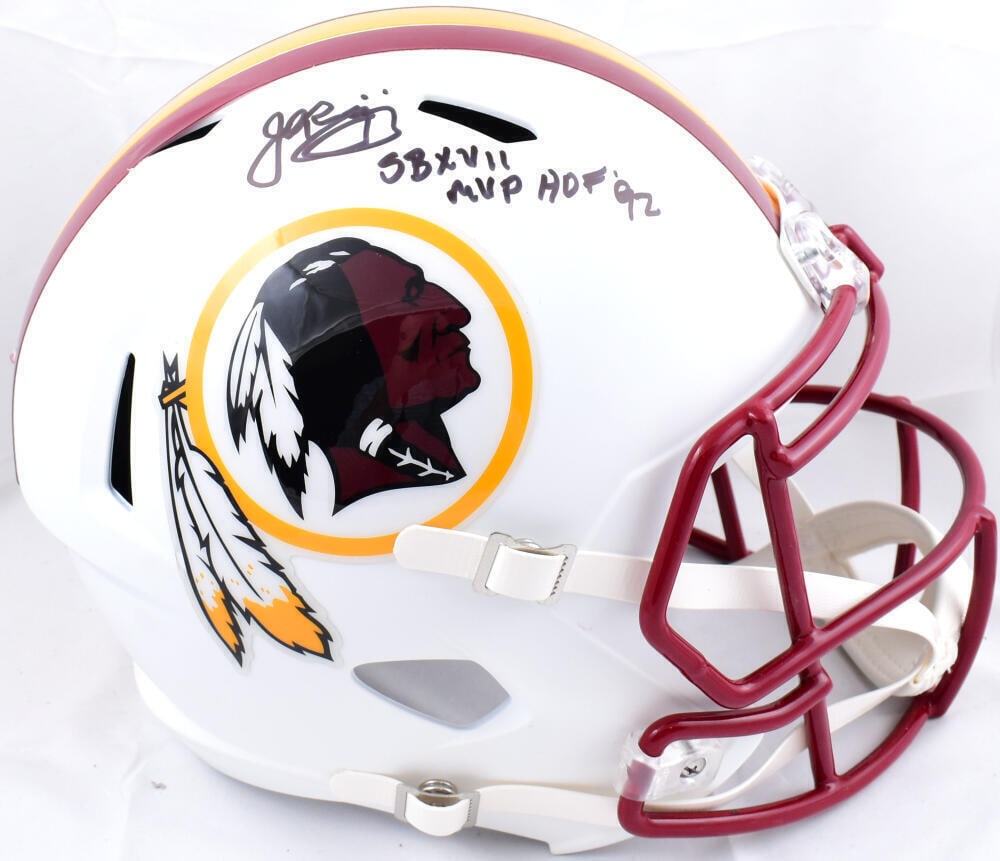 John Riggins Signed Washington Full Size Flat White Speed Helmet: John Riggins Signed Washington Full Size Flat White Speed Helmet This authentic football helmet is signed by legendary player John Riggins, known for his outstanding career with the Washington Redskin