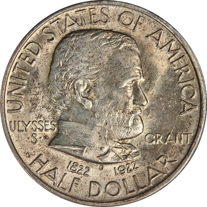 1922 Grant No Star Half Dollar Silver Choice BU+ Uncirculated: 1922 Grant No Star Half Dollar Silver Choice BU+ Uncirculated This 1922 Grant No Star Commemorative Half Dollar showcases impressive eye appeal. The coin features a profile of Ulysses S. Grant and is