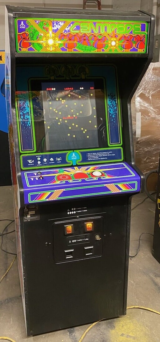 CENTIPEDE ARCADE MACHINE (Excellent Condition) *RARE*: CENTIPEDE ARCADE MACHINE (Excellent Condition) *RARE* This classic Centipede Arcade Machine by Atari, produced in 1980, is a rare gem for collectors and gaming enthusiasts alike. It is in excellent co