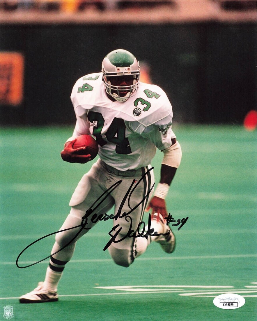 Herschel Walker signed 8x10 photo - JSA Authentication: Herschel Walker signed 8x10 photo - JSA Authentication Capture a moment in football history with this signed 8x10 photo of Herschel Walker, the iconic running back for the Philadelphia Eagles. The pho