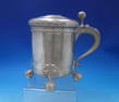 Norwegian Pewter Tankard with Hinged Cover and Ball Claw Feet
