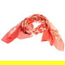 Vintage Coral Floral Silk Chiffon Scarf 14 x 56 Made in Italy