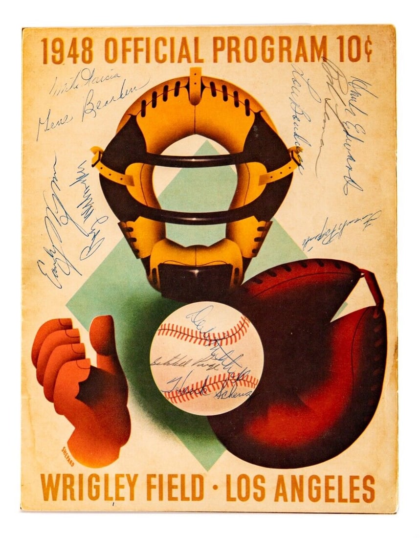 1948 Cleveland Indians Team Signed Program Satchel Paige JSA: 1948 Cleveland Indians Team Signed Program Satchel Paige JSA Celebrate the rich history of baseball with this original 1948 Cleveland Indians World Series Champions team-signed program. This exception