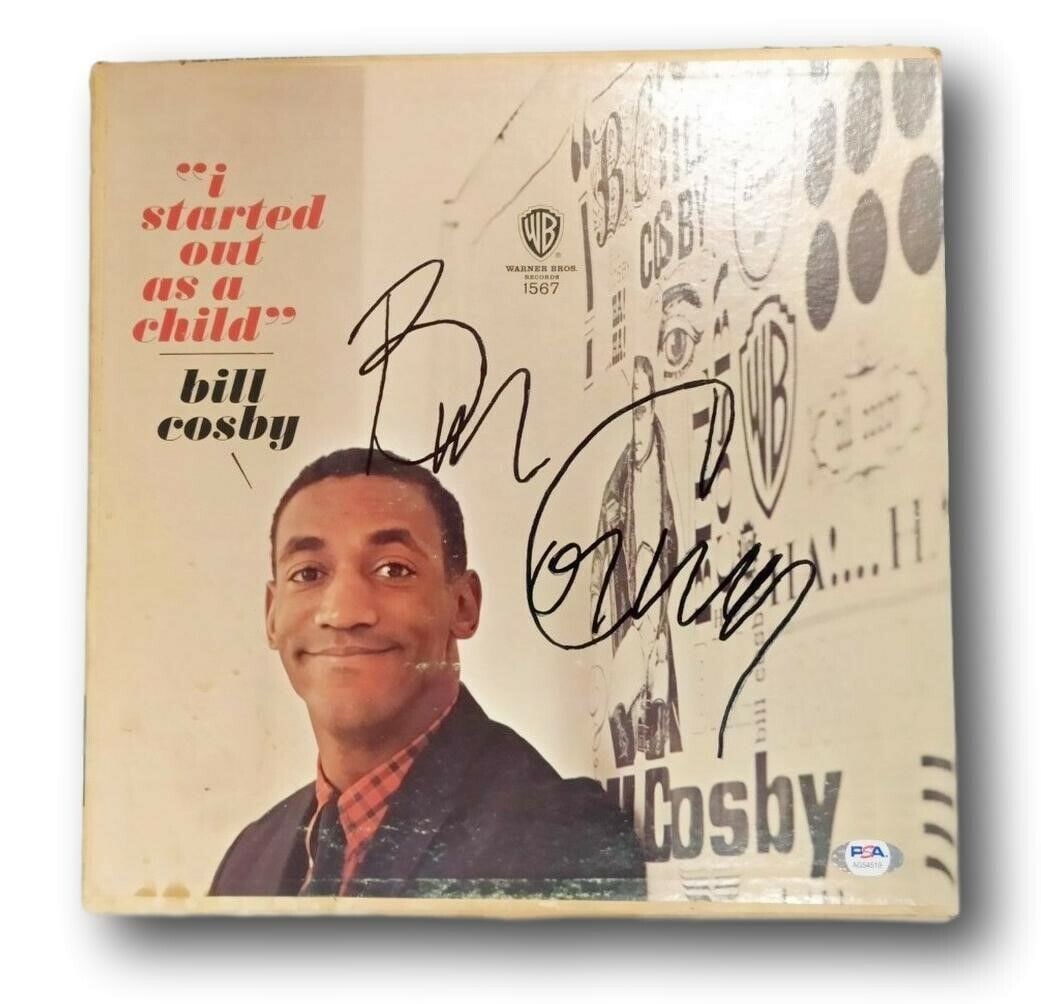 Bill Cosby Signed I Started As A Child Album PSA/DNA: Bill Cosby Signed I Started As A Child Album PSA/DNA This is an original signed vinyl record of 'I Started Out as a Child' by Bill Cosby, authenticated by PSA/DNA. A great collectible for music and co