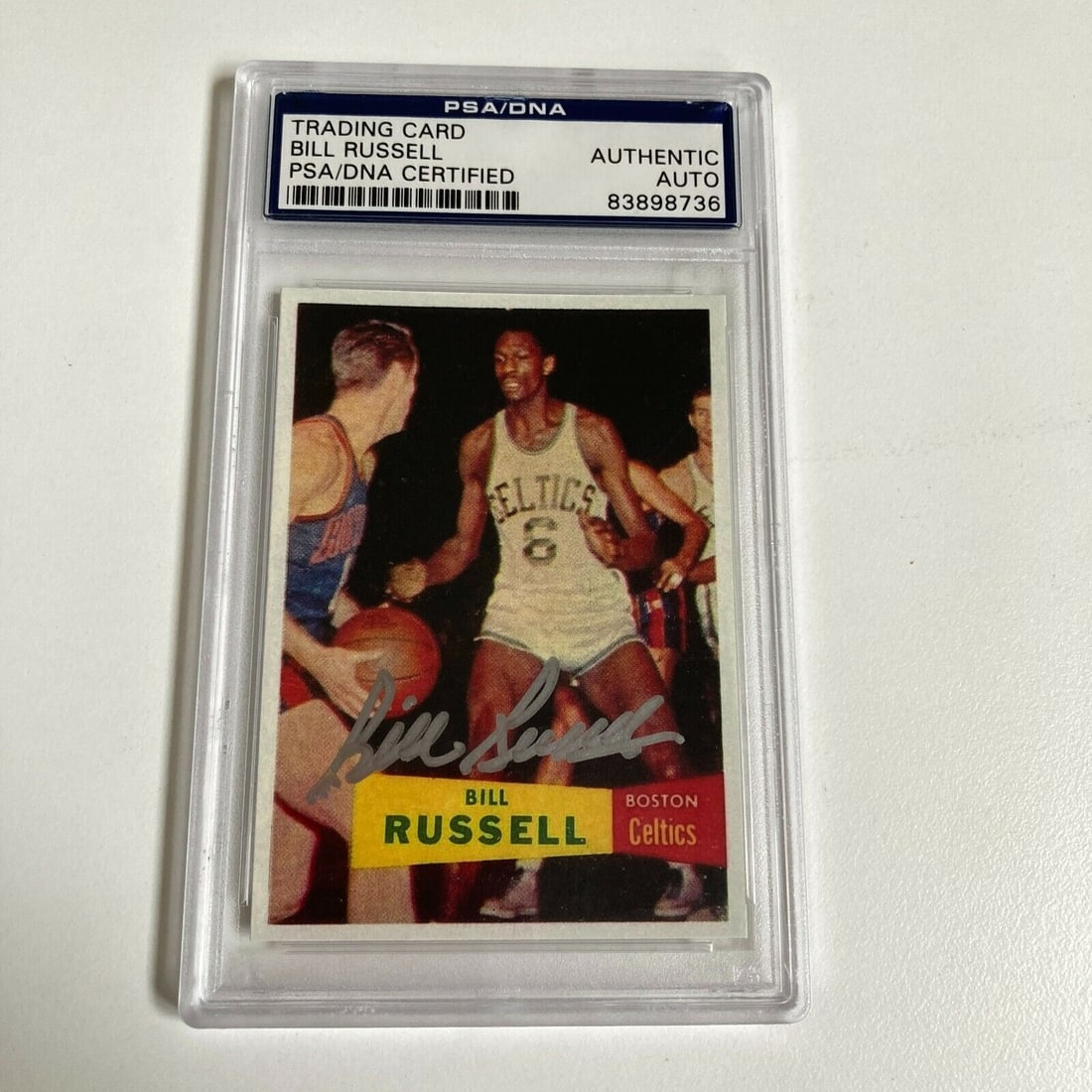 1957 Topps Bill Russell Signed Autographed Rookie Card Rc