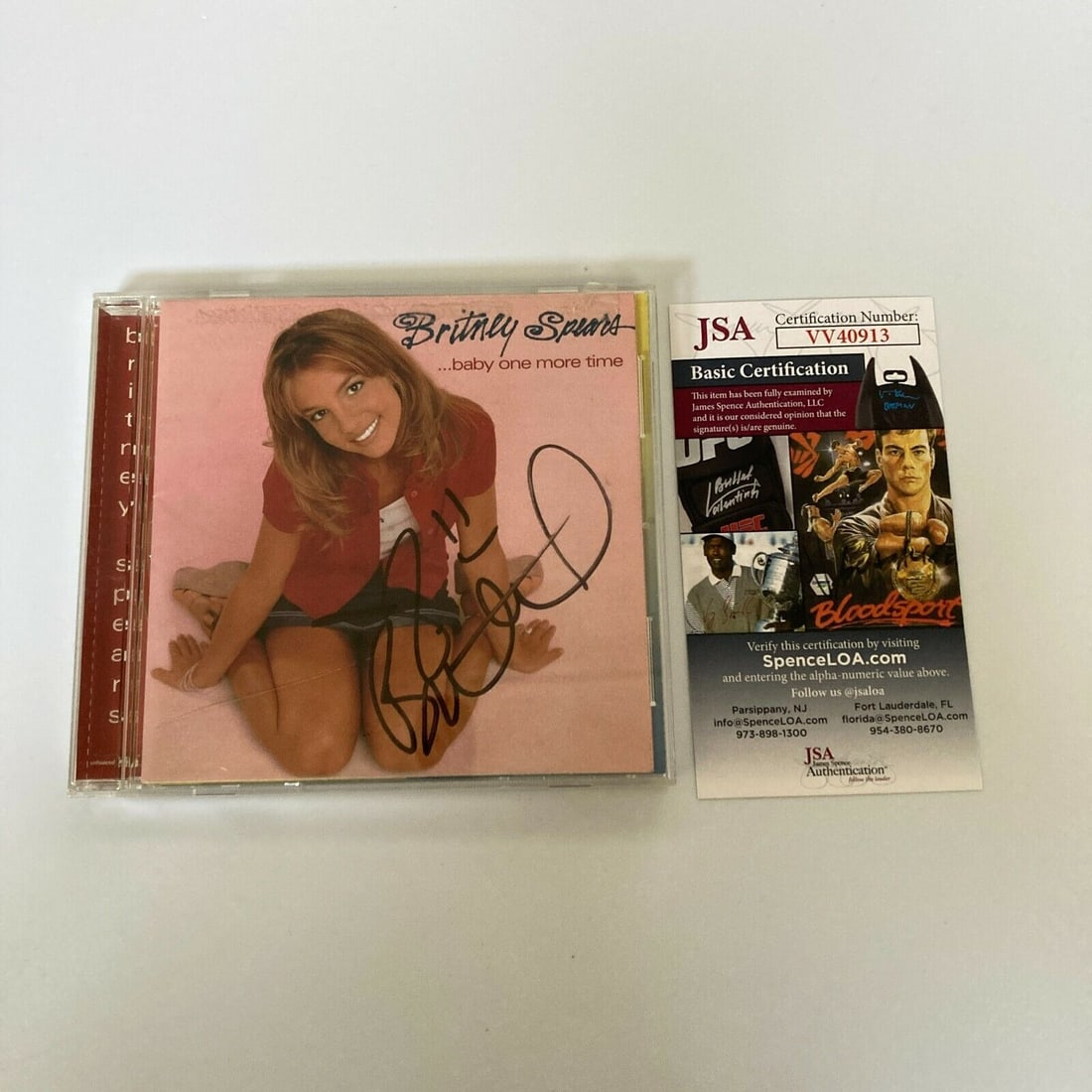 Britney Spears Signed 1998 CD ...Baby One More Time JSA Authenticated: Britney Spears Signed 1998 CD ...Baby One More Time JSA Authenticated This is a vintage signed CD of Britney Spears' iconic 1998 debut album, '...Baby One More Time'. The album features her breakthrou