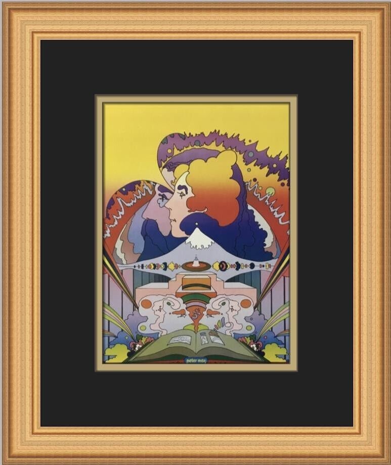 National Library Week Custom Framed Print: National Library Week Custom Framed Print Celebrate National Library Week with this vibrant custom framed print by Peter Max, a notable artist in the Pop Art movement. This medium-sized artwork boasts