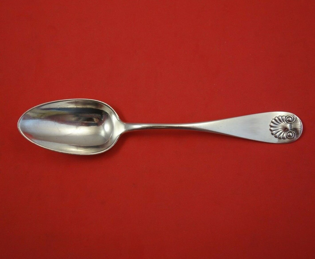 Frank Smith Sterling Silver 7 Inch Shell Pattern Place Soup Spoon: Frank Smith Sterling Silver 7 Inch Shell Pattern Place Soup Spoon This exquisite 7-inch place soup spoon is crafted from sterling silver and features the elegant Shell pattern by Frank Smith. Dating b
