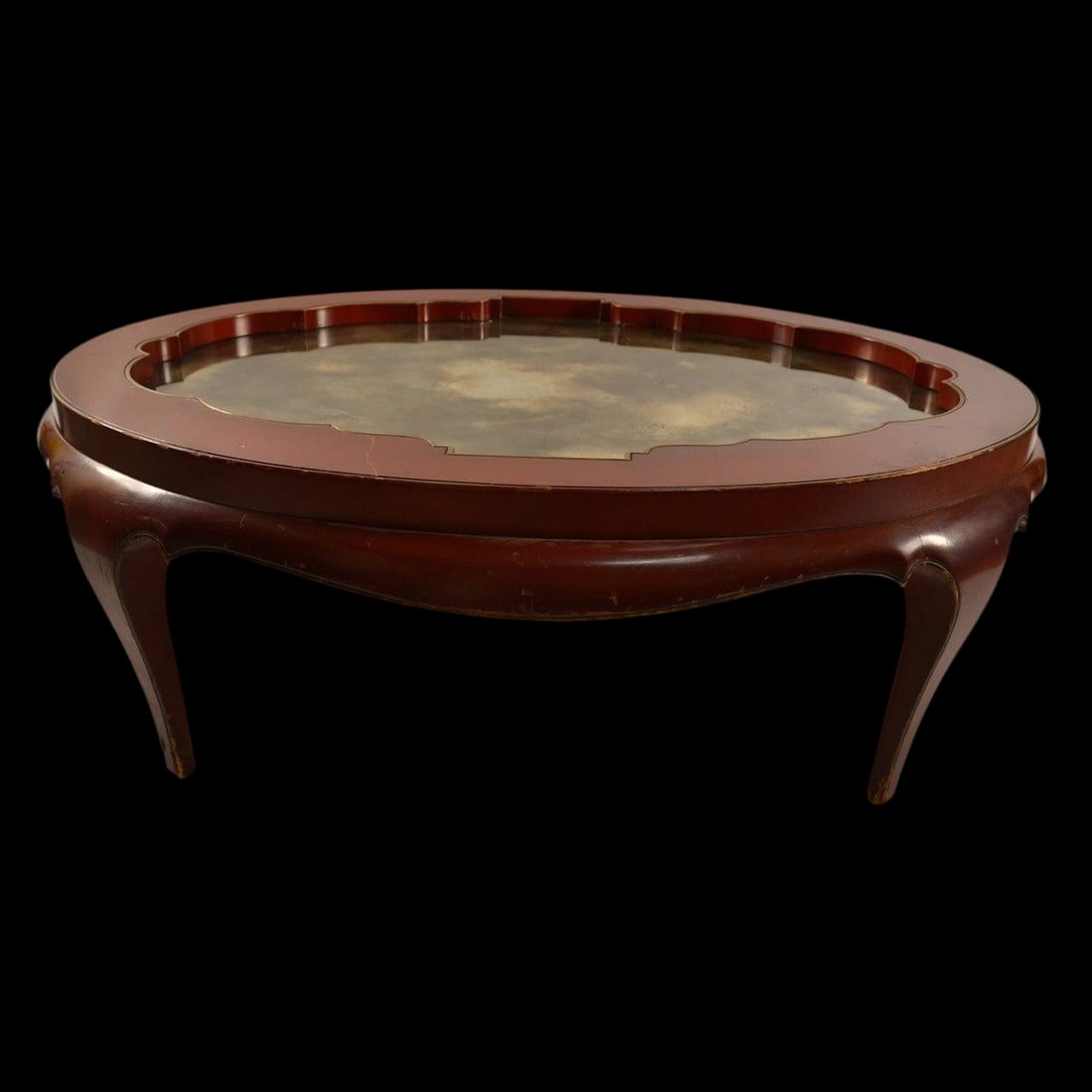 Chinese Style Modern Mirrored Coffee Table in the Style of Samuel Marx: Chinese Style Modern Mirrored Coffee Table in the Style of Samuel Marx Chinese style Asia Modern mirrored coffee, or cocktail table in the style of Samuel Marx, Haines, Robbsjohn et al. Chinese Red fi