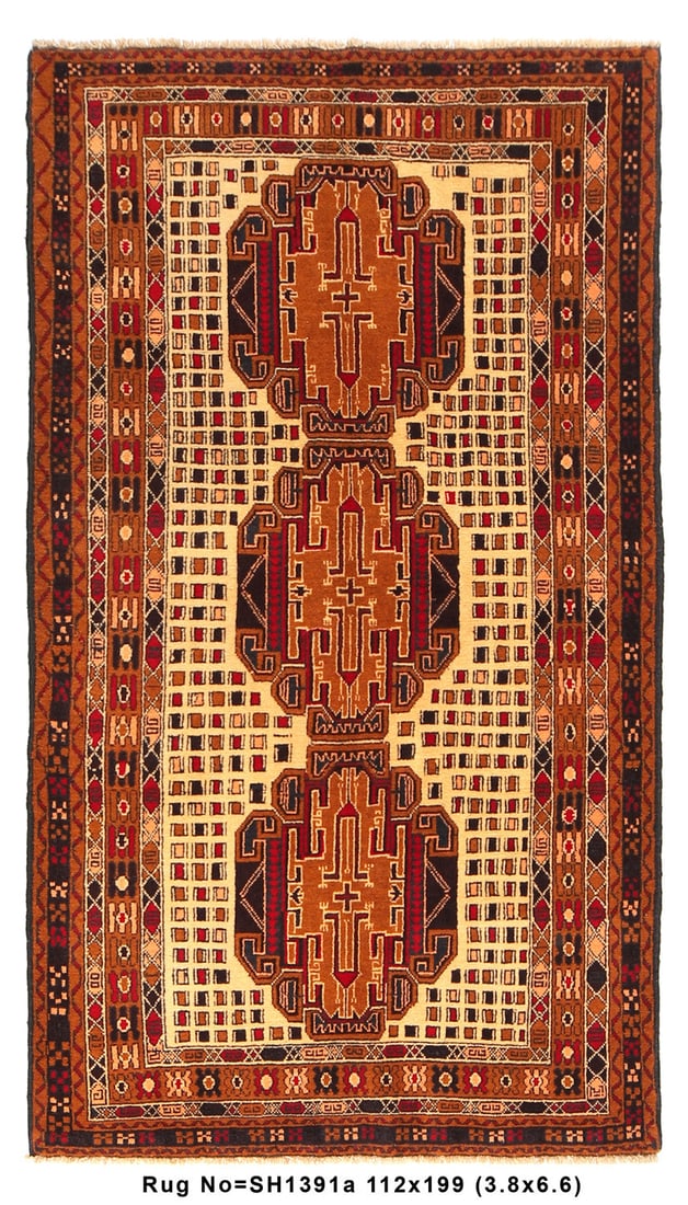 3.8 x 6.6 Hand-Knotted Tribal Wool Area Rug from Afghanistan: 3.8 x 6.6 Hand-Knotted Tribal Wool Area Rug from Afghanistan This 3.8 x 6.6 Handmade Tribal Wool Rug is a stunning example of traditional Afghan craftsmanship. Hand-knotted by skilled artisans, the ru