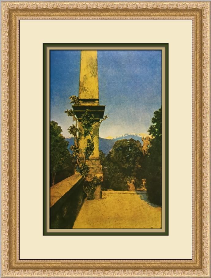 Maxfield Parrish Gardens of Isola Bella Lake Maggiore Framed Print: Maxfield Parrish Gardens of Isola Bella Lake Maggiore Framed Print Experience the enchanting beauty of Maxfield Parrish's "Gardens of Isola Bella Lake Maggiore" with this exquisite custom framed print