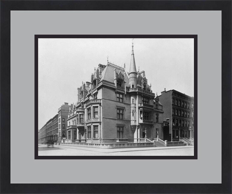 William Kissam Vanderbilt's Petit Chateau Print 19" x 16" Matted Framed Art: William Kissam Vanderbilt's Petit Chateau Print 19" x 16" Matted Framed Art This custom framed print features a beautiful reproduction of William Kissam Vanderbilt's "Petit Chateau," showcasing Victor
