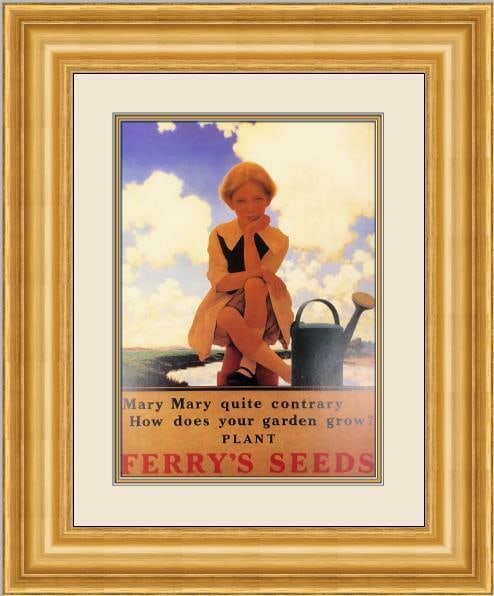 Maxfield Parrish Ferry's Seed Custom Framed Art Print 20 x 24: Maxfield Parrish Ferry's Seed Custom Framed Art Print 20 x 24 This stunning custom framed print features the enchanting artwork "Ferry's Seed" by Maxfield Parrish. Measuring 20 in x 24 in, this medium