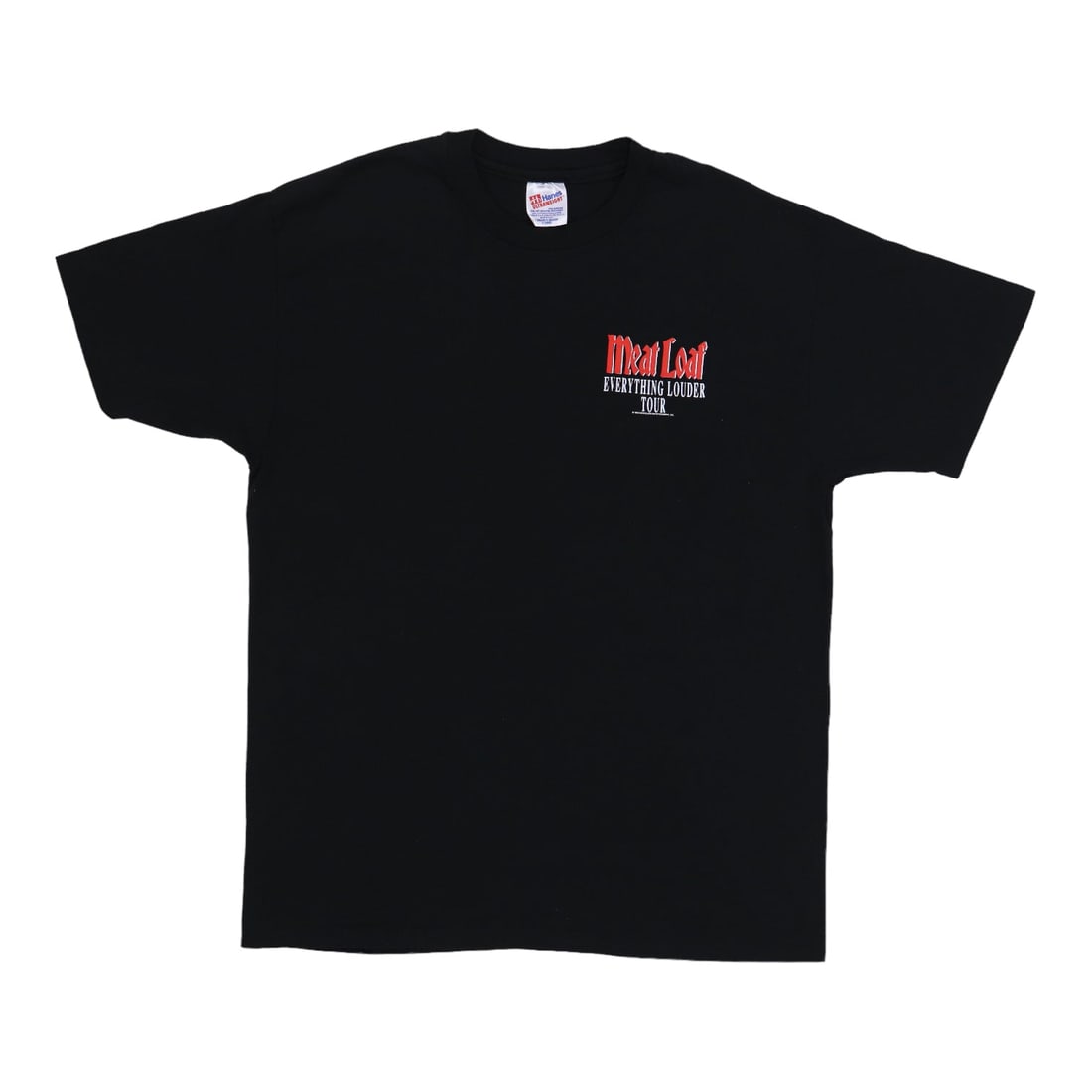 1994 Meat Loaf Everything Louder Tour XL Crew Shirt Black Cotton: 1994 Meat Loaf Everything Louder Tour XL Crew Shirt Black Cotton This original vintage 1994 Meat Loaf Everything Louder Tour Crew Shirt is a must-have for fans and collectors alike. Crafted from 100%