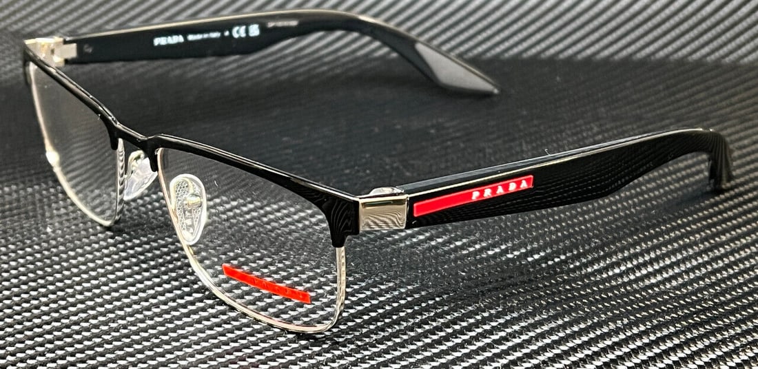 PRADA LINEA ROSSA PS 51PV 1AB1O1 Shiny Black 54mm Men's Eyeglasses: PRADA LINEA ROSSA PS 51PV 1AB1O1 Shiny Black 54mm Men's Eyeglasses Discover the stylish PRADA LINEA ROSSA PS 51PV 1AB1O1 Shiny Black Men's Eyeglasses, featuring a sleek black frame designed for sophis