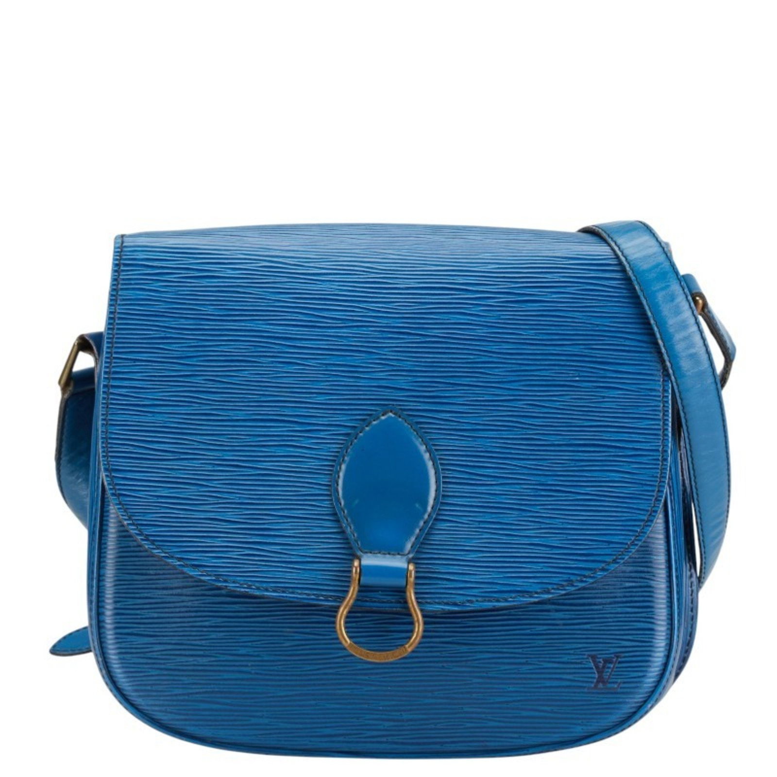 Louis Vuitton Epi Saint-Cloud Shoulder Bag Toledo Blue Leather 19cm x 23.5cm x 7.5cm: Louis Vuitton Epi Saint-Cloud Shoulder Bag Toledo Blue Leather 19cm x 23.5cm x 7.5cm This elegant Louis Vuitton Epi Saint-Cloud Shoulder Bag is crafted from high-quality leather in a stunning Toledo b