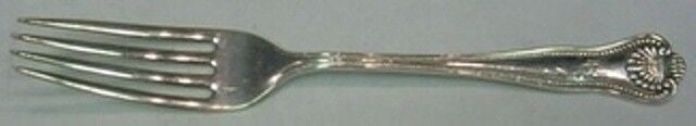 Frank Smith Newport Shell Sterling Silver Dinner Fork 7 5/8" Monogrammed: Frank Smith Newport Shell Sterling Silver Dinner Fork 7 5/8" Monogrammed This exquisite sterling silver dinner fork, crafted by Frank Smith, features the elegant Newport Shell pattern. Measuring 7 5/8