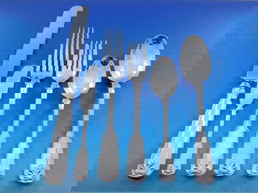 Tiffany & Co. Shell & Thread Sterling Silver Flatware Set 72 pc for 12 with Storage Chest (1 of 5)