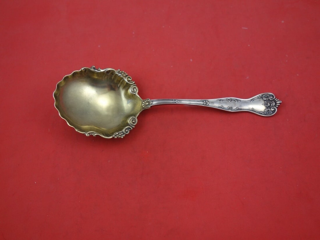 Frank Smith Number 2 Pattern Sterling Silver Gold Washed Serving Spoon 8 1/4": Frank Smith Number 2 Pattern Sterling Silver Gold Washed Serving Spoon 8 1/4" This exquisite vegetable spoon is crafted in sterling silver and showcases the elegant Number 2 pattern by Frank Smith. Me