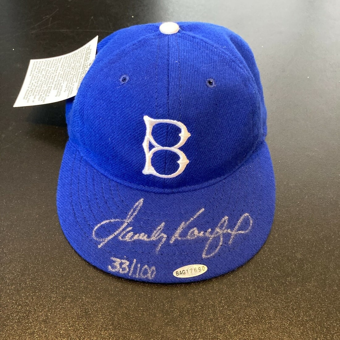 Sandy Koufax Signed Brooklyn Dodgers Hat UDA COA 33/100: Sandy Koufax Signed Brooklyn Dodgers Hat UDA COA 33/100 Beautiful Sandy Koufax Signed Brooklyn Dodgers Game Model Hat With UDA Upper Deck COA Numbered #33/100. Condition: Pre-Owned. Specifications Pro