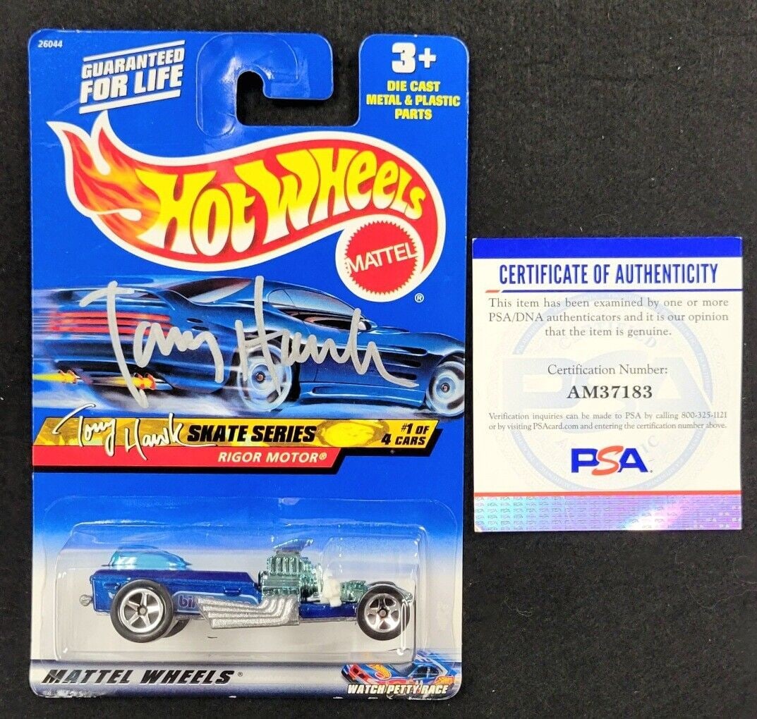 Tony Hawk Signed Hot Wheels Skate Rigor Motor Die Cast LE 2000 BAS: Tony Hawk Signed Hot Wheels Skate Rigor Motor Die Cast LE 2000 BAS This is an original Tony Hawk signed Hot Wheel Skate Rigor Motor die-cast model, limited edition with only 2000 pieces produced. The