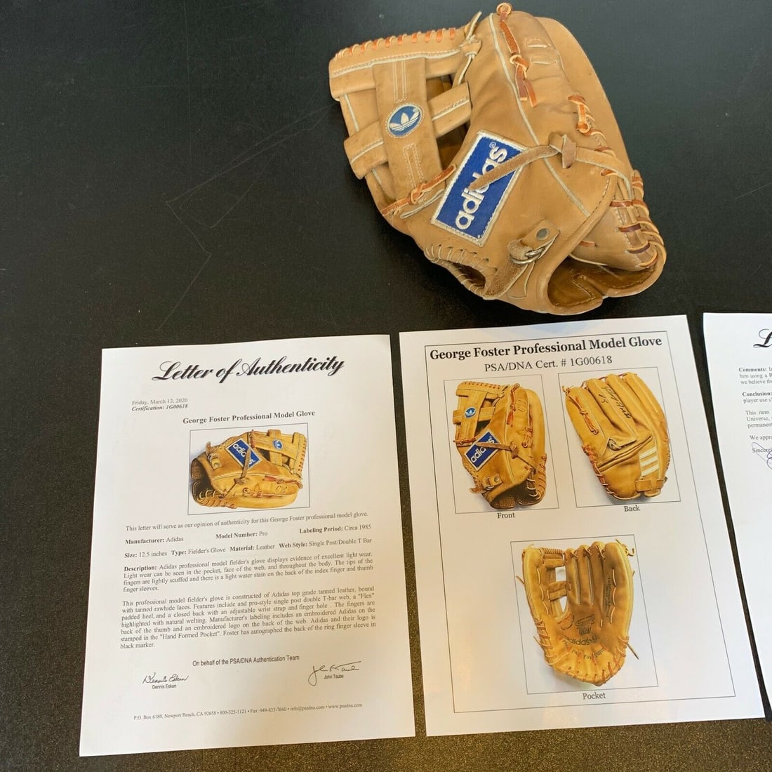 George Foster 1980s Game Used Baseball Glove Signed with PSA DNA COA: George Foster 1980s Game Used Baseball Glove Signed with PSA DNA COA Own a piece of baseball history with this George Foster signed game-used baseball glove from the 1980s. This glove, used during gam