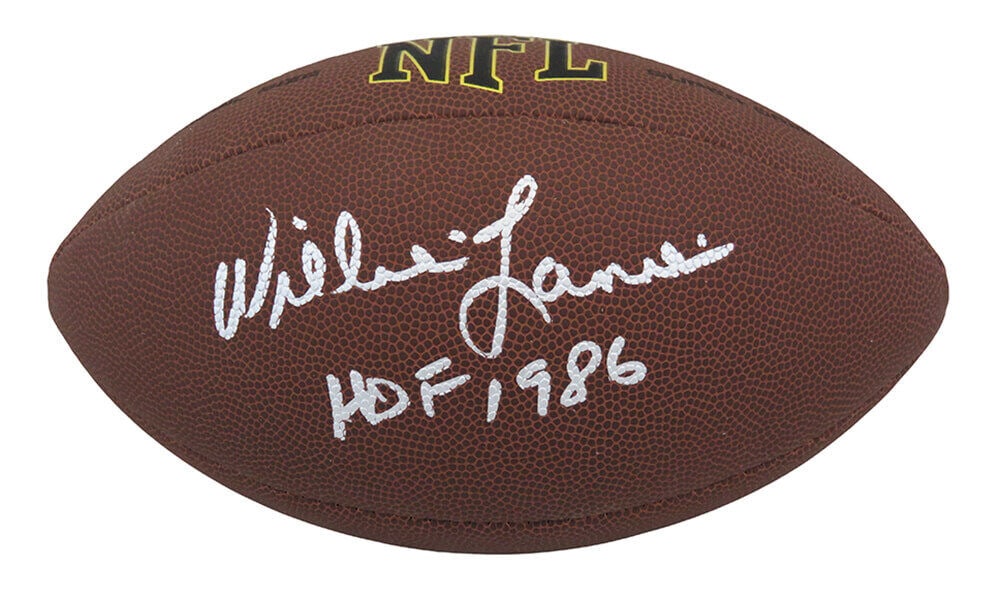 Willie Lanier Signed Wilson Super Grip NFL Football HOF 86 COA: Willie Lanier Signed Wilson Super Grip NFL Football HOF 86 COA This is a full-size NFL football signed by Willie Lanier, a legendary player for the Kansas City Chiefs. It features the inscription 'HOF