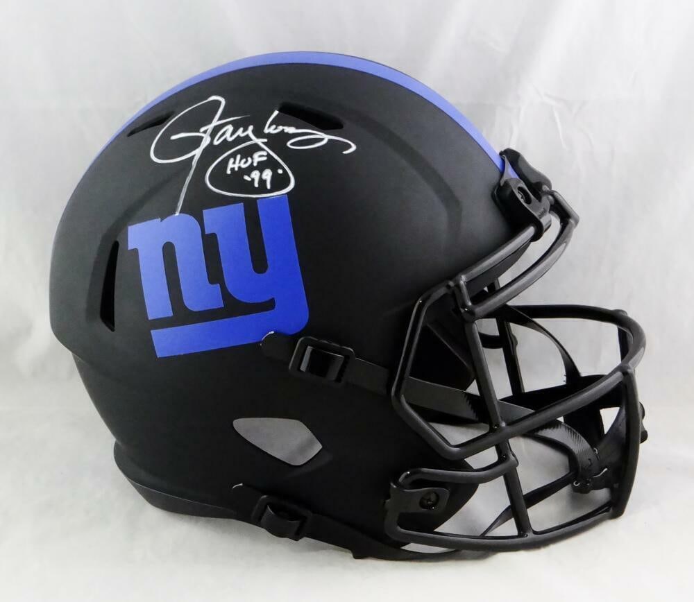 Lawrence Taylor Signed NY Giants Eclipse Speed Helmet Beckett Auth: Lawrence Taylor Signed NY Giants Eclipse Speed Helmet Beckett Auth This is an original full-size Eclipse Speed helmet signed by Hall of Famer Lawrence Taylor, featuring his autograph authenticated by 
