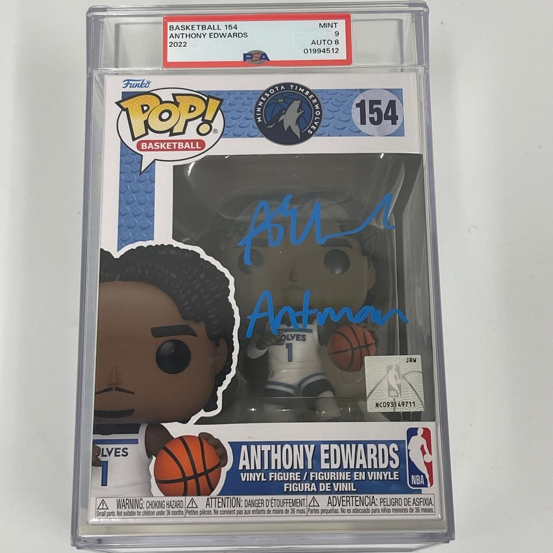 Anthony Edwards funko pop PSAサイン入り Anthony Edwards #154 Facsimile Signed Reprint Laser
