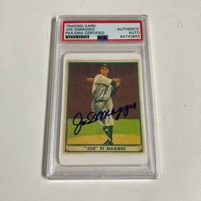1941 Play Ball Joe Dimaggio Signed Baseball Card PSA Authenticated (1 of 2)