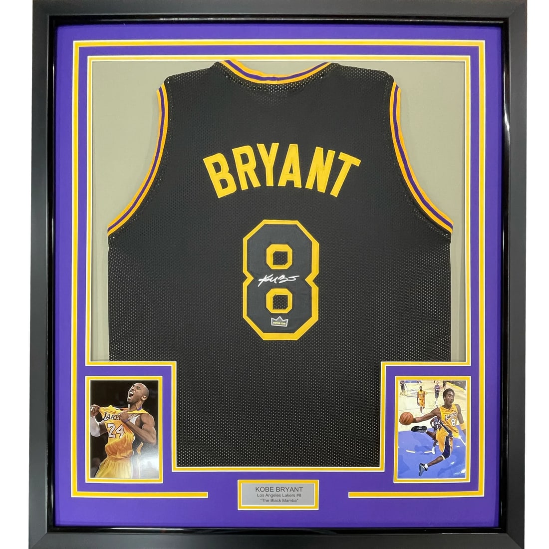 Kobe Bryant Framed 33x42 Jersey Reprint #8 LA Lakers JSA Authenticated: Kobe Bryant Framed 33x42 Jersey Reprint #8 LA Lakers JSA Authenticated This stunning framed facsimile jersey features the iconic design of Kobe Bryant, number 8, representing the Los Angeles Lakers. T