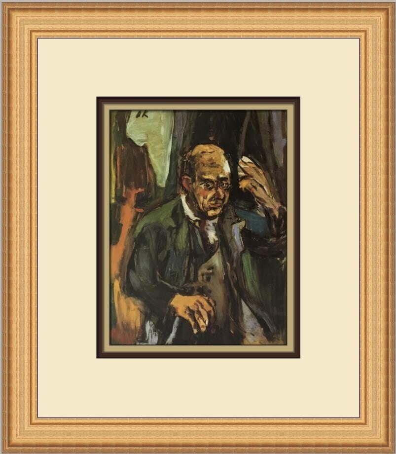 Oskar Kokoschka Arnold Schonberg Framed Print 14 x 12 Expressionism Art: Oskar Kokoschka Arnold Schonberg Framed Print 14 x 12 Expressionism Art This stunning custom framed print titled 'Arnold Schonberg' by renowned artist Oskar Kokoschka showcases the unique style of Exp
