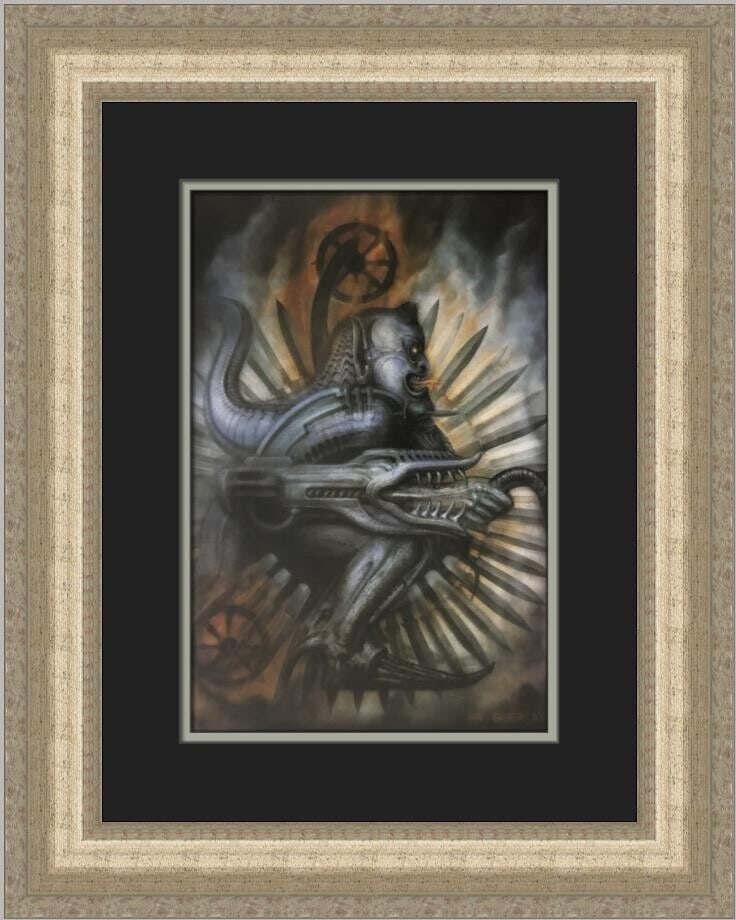 H.R. Giger Goho Dohji Custom Framed Print 20x17 Art: H.R. Giger Goho Dohji Custom Framed Print 20x17 Art This stunning custom framed print features the artwork titled "Goho Dohji" by renowned artist H.R. Giger, recognized for his unique style of Fantasy