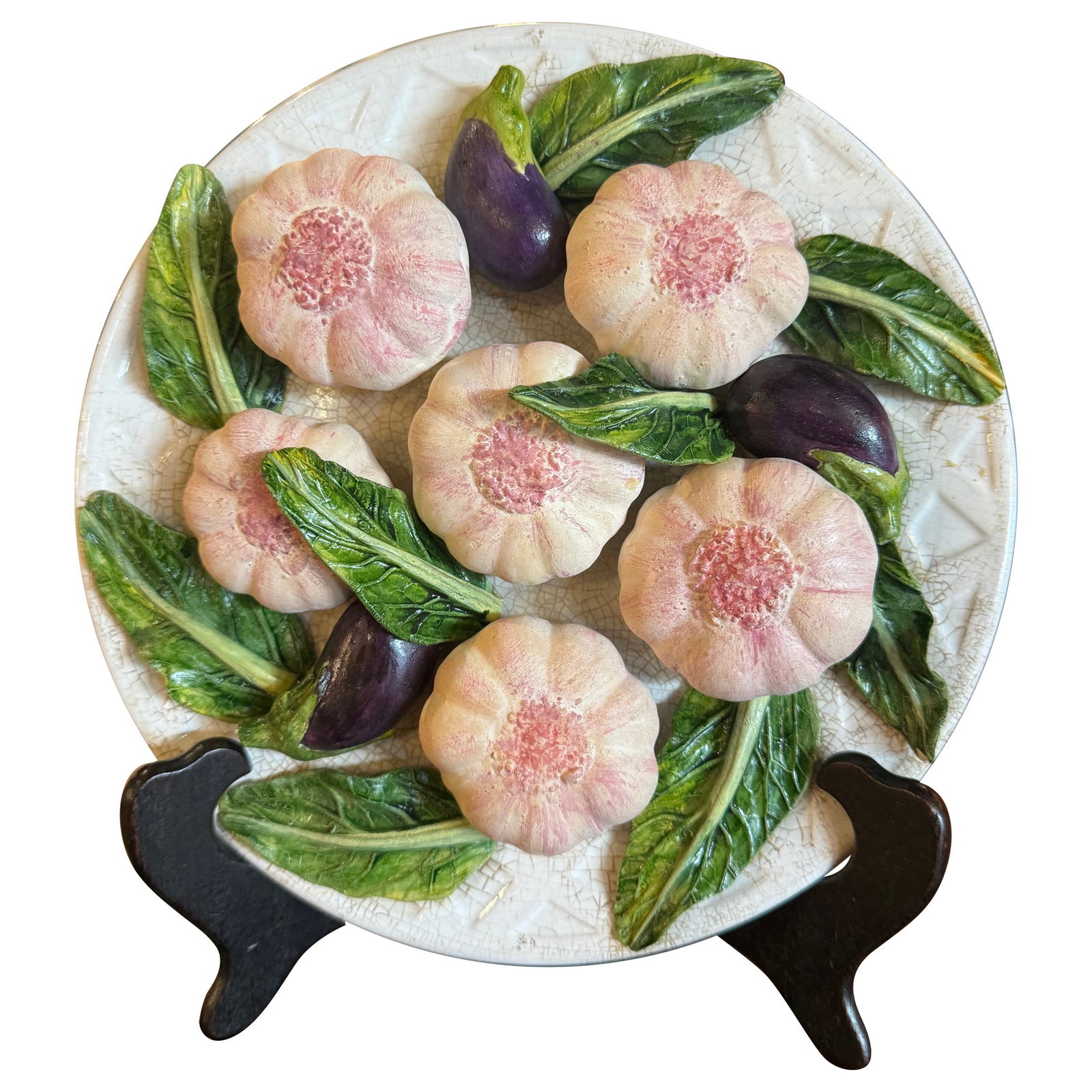 Vintage Christine Viennet 9" Trompe L'Oeil Handcrafted Art Plate: Vintage Christine Viennet 9" Trompe L'Oeil Handcrafted Art Plate This exquisite Vintage French Christine Viennet Hand Crafted "Trompe L'Oeil" Art Plate is a stunning decorative piece that will enhance