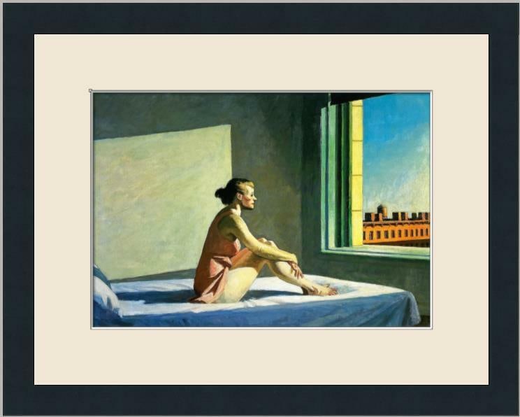 Edward Hopper Morning Sun Custom Framed Print 14 x 11.5 Modernism Art: Edward Hopper Morning Sun Custom Framed Print 14 x 11.5 Modernism Art Celebrate the beauty of Edward Hopper's artistry with this exquisite custom gallery framed print titled "Morning Sun." This medium