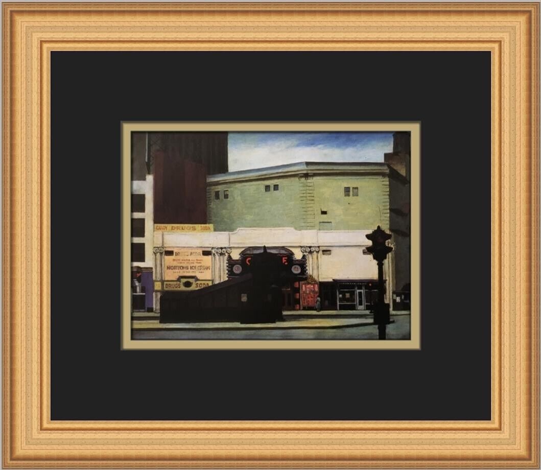 Edward Hopper The Circle Theatre Custom Framed Print 11 x 13: Edward Hopper The Circle Theatre Custom Framed Print 11 x 13 This stunning custom framed print of Edward Hopper's "The Circle Theatre" captures the essence of realism with its vibrant portrayal. The a