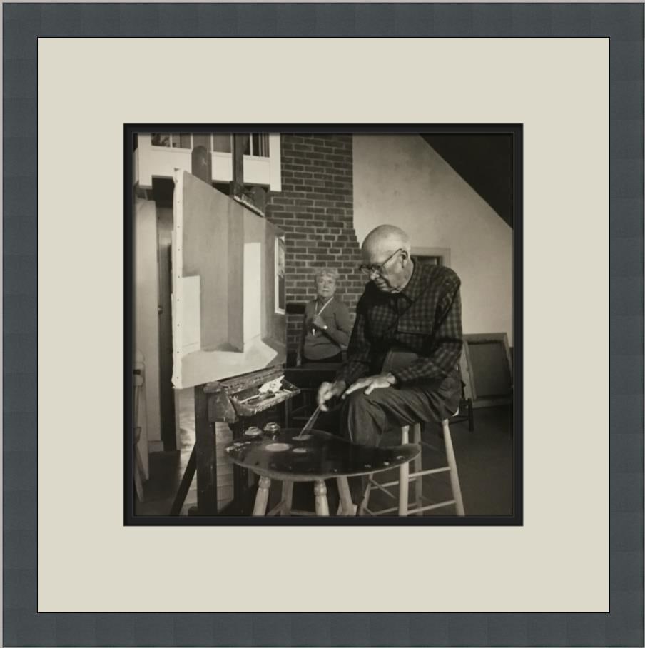 Edward Hopper Edward and Josephine Custom Framed Art Print 14x14: Edward Hopper Edward and Josephine Custom Framed Art Print 14x14 This custom framed print titled 'Edward and Josephine Hopper' features iconic figures by renowned artist Edward Hopper. Created using o