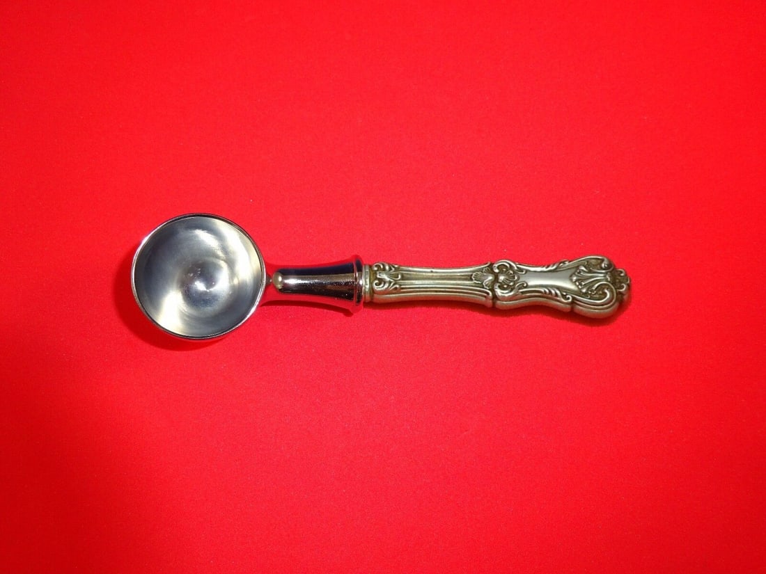 Frank Smith Federal Cotillion Sterling Silver Coffee Scoop 6 Custom Made: Frank Smith Federal Cotillion Sterling Silver Coffee Scoop 6 Custom Made This exquisite coffee scoop features the elegant Federal Cotillion pattern by Frank Smith, crafted from high-quality sterling s