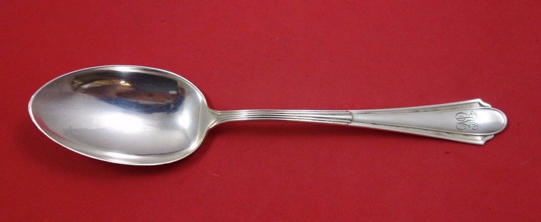 Frank Whiting Duncan Phyfe Sterling Silver Serving Spoon 8 3/8 in Monogrammed: Frank Whiting Duncan Phyfe Sterling Silver Serving Spoon 8 3/8 in Monogrammed This exquisite serving spoon is part of the Duncan Phyfe pattern by Frank Whiting, crafted from high-quality sterling silv